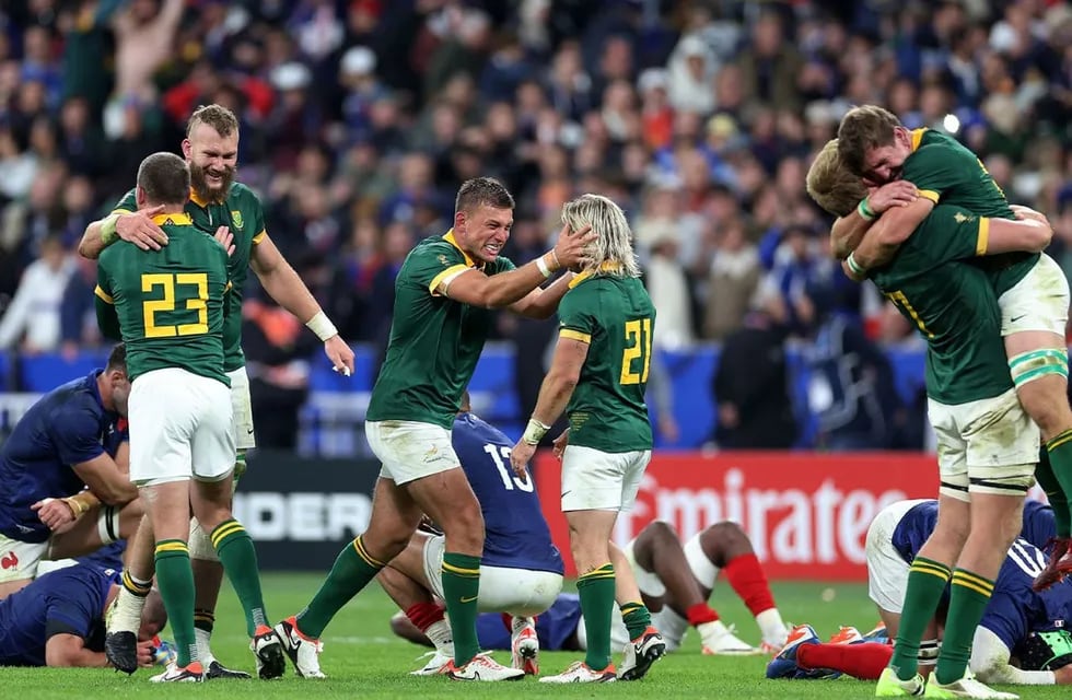 Sudáfrica le ganó ajustadamente a Francia (Prensa Rugby World Cup).