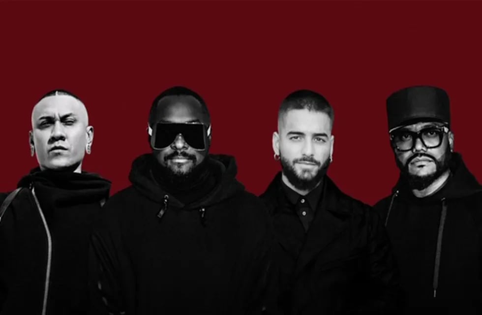 Black Eyed Peas junto a Maluma, una de las estrellas que conviven con ellos en su disco "Translation".