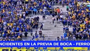 Copa Argentina: incidentes en la tribuna de Boca.