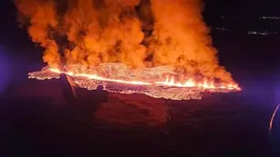 Un volcán entra en erupción en Islandia