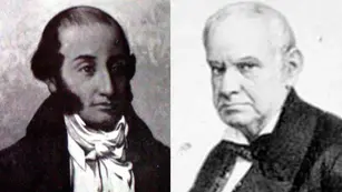 A la izquierda, Blas Parera (1776-1840). A la derecha, Vicente López y Planes (1784-1856). (MinutoUno)