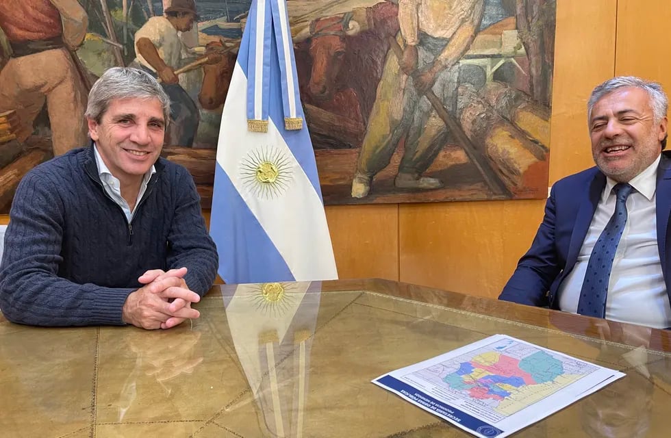 El ministro de Economía dialogó con el gobernador Alfredo Cornejo.