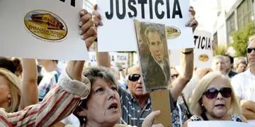 BUENOS AIRES. El acto de la comunidad judía por la muerte de Nisman y la causa Amia (AP).