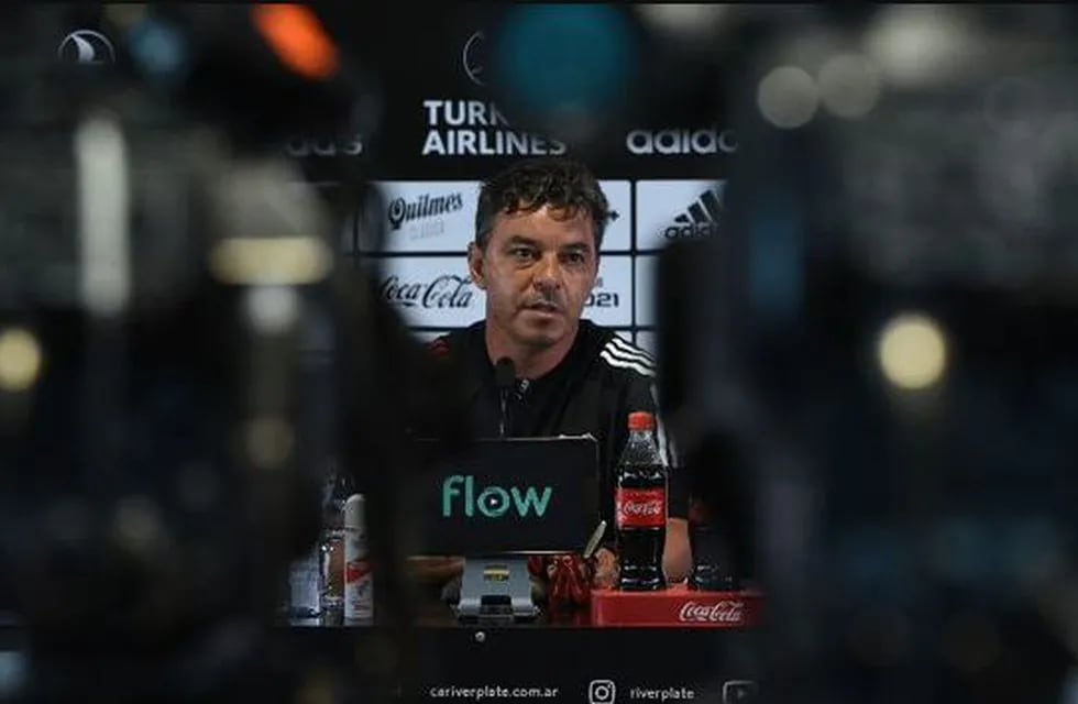 Marcelo Gallardo brindó una conferencia de prensa previa al Superclásico contra Boca. / Gentileza