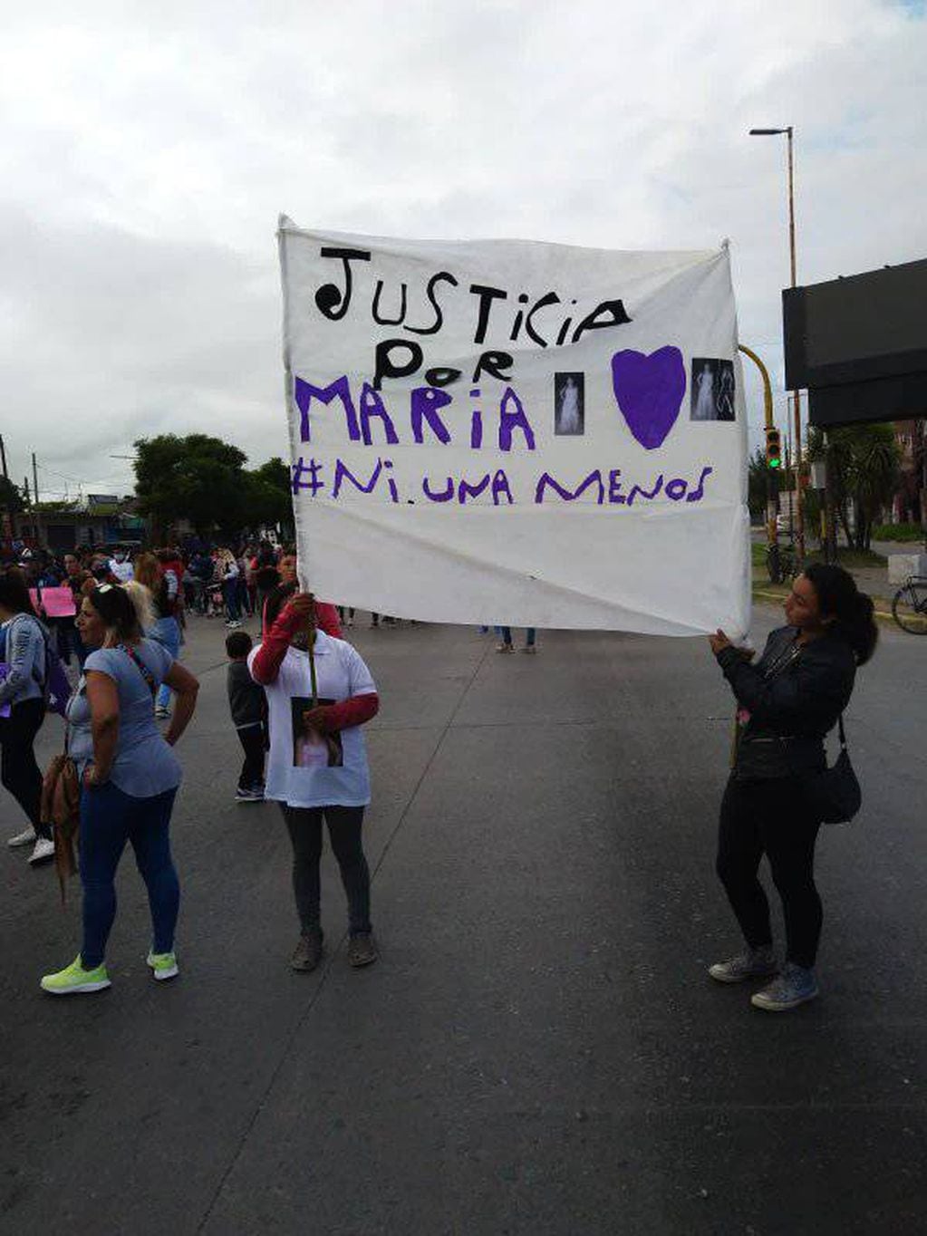 Movilización por el crimen de María Rosa a los pocos días de su asesinato. Foto Archivo: Indymedia