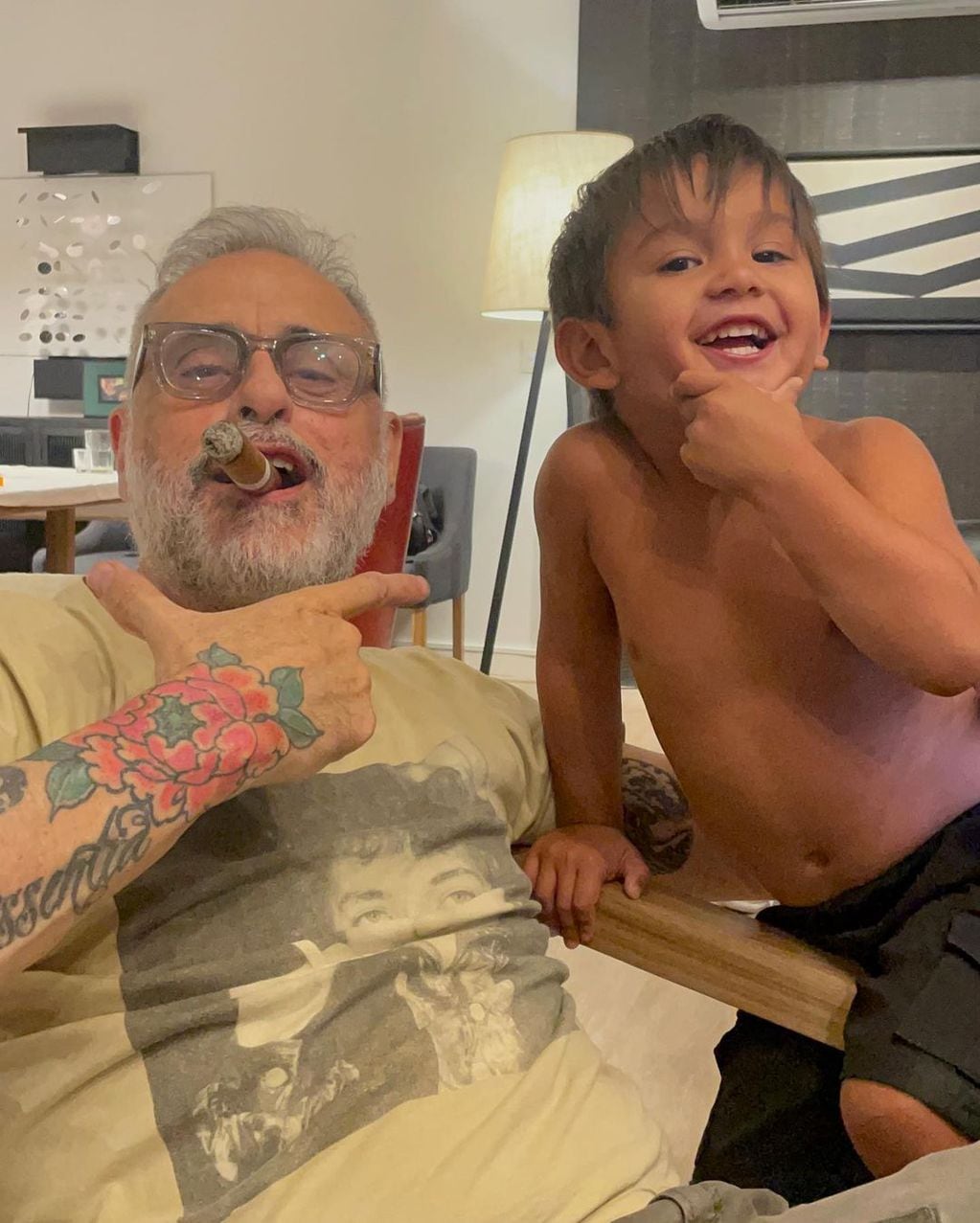 Jorge Rial, con su nieto