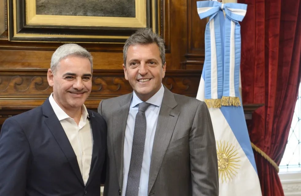 El ministro y candidato Sergio Massa junto al diputado del Frente Renovador Ramiro Gutiérrez