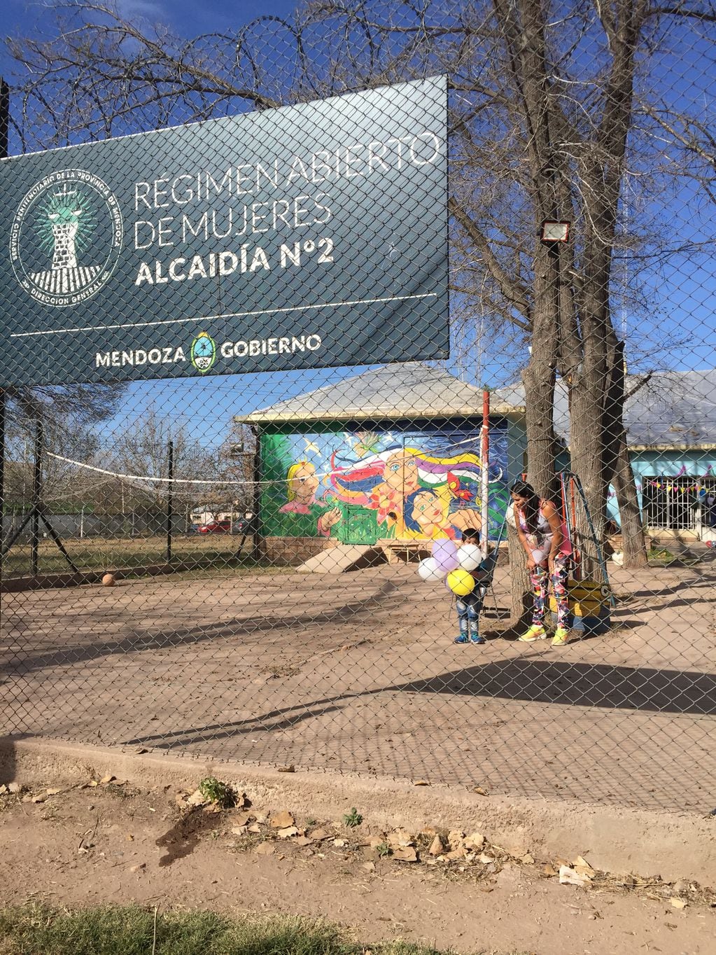 Régimen Abierto de Mujeres, lugar donde los niños pudieron conocer a Papá Noel. Foto: Gobierno de Mendoza