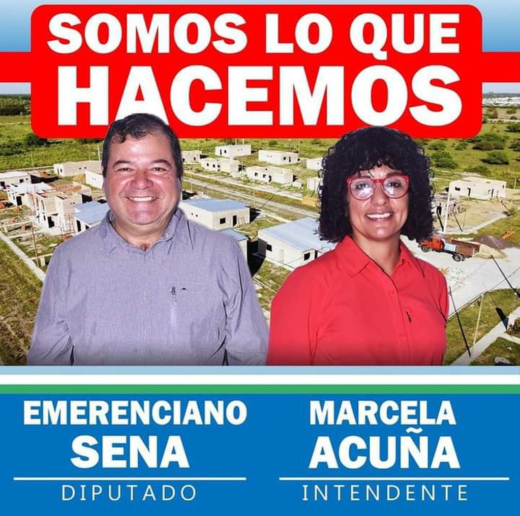 Sena y Acuña son precandidatos a Diputado e Intendente, respectivamente, del Frente Chaqueño Socialistas Unidos por el Chaco. Foto: Gentileza / Socialistas Unidos por el Chaco.