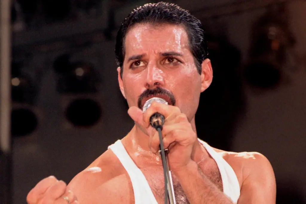 Freddie Mercury junto a toda la banda Queen. / Archivo