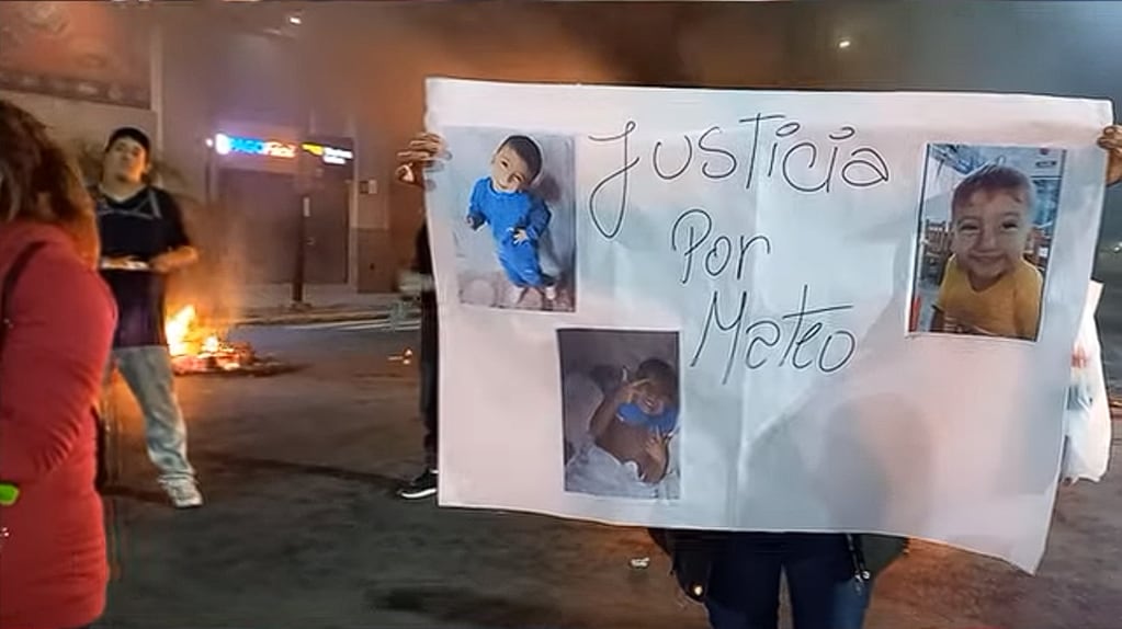 Familiares pidieron justicia por Mateo. Foto Captura: El Cuatro TV