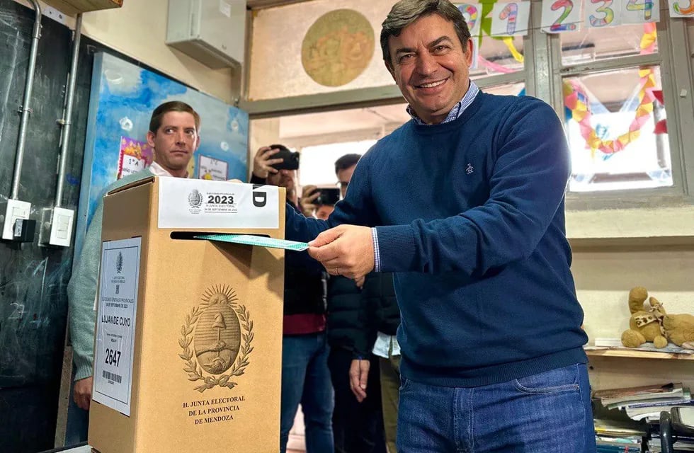 Votación del candidato a Gobernador por La Unión Mendocina, Omar De Marchi. Gentileza