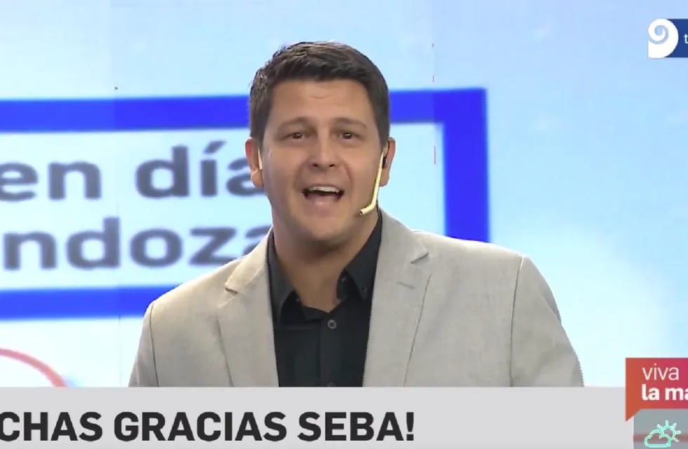 La emotiva despedida de Sebastián Goiburo en Canal 9 Televida: su último noticiero (Captura TV)