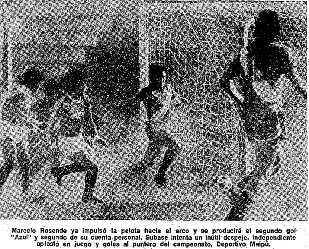 Independiente 4 - Maipú 0 en cancha de Godoy Cruz 1986