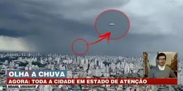 ¿Un ovni? Eso parece haberse asomado en plena transmisión de un noticiero en Brasil
