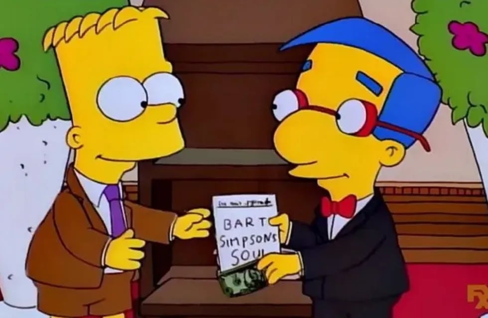 Bart le vende su alma a Milhouse en Los Simpson