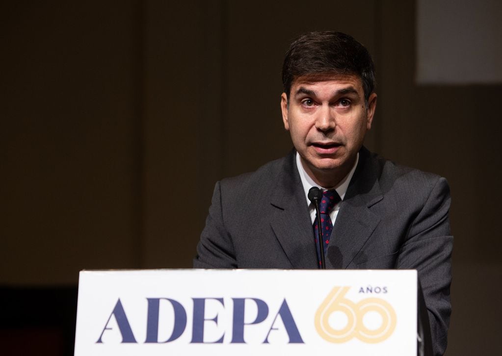 Daniel Dessein, presidente de ADEPA dio un discurso en el almuerzo por los 60 años de la asociación.