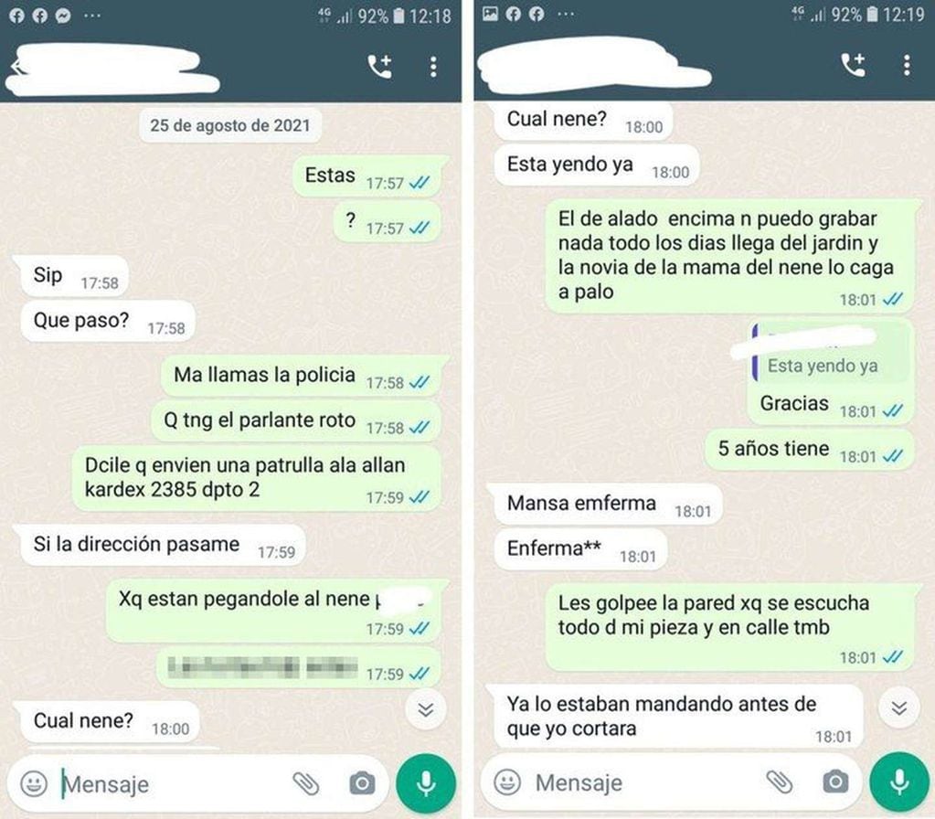 El chat de una vecina avisando del maltrato que sufría Lucio Dupuy (5) - Gentileza / El Diario de La Pampa 