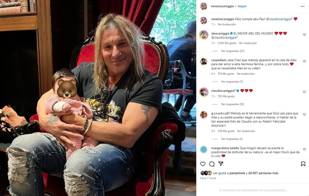 Alex y Claudio Caniggia reanudaron su relación padre e hijo. Gentileza Instagram.