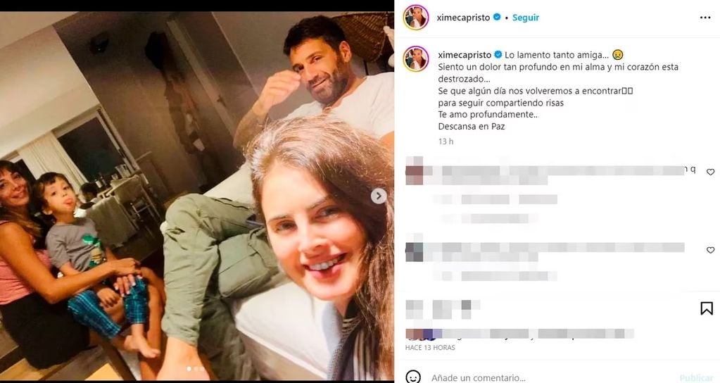 Ximena Capristo despidió a Silvina Luna en redes sociales.