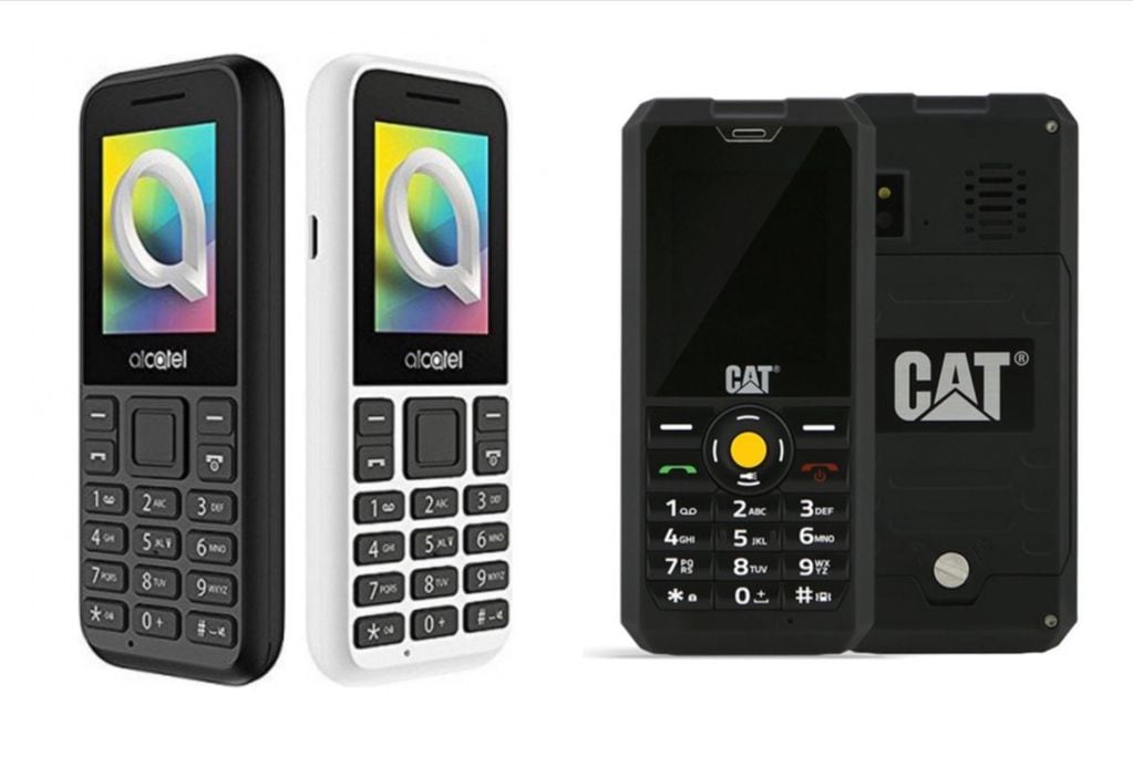El Alcatel 1066D y el Cat B30 son dos opciones de teléfonos tontos.