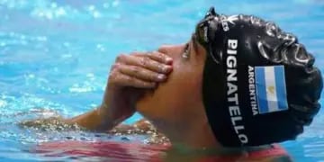 La bicampeona mundial juvenil batió un nuevo récord de natación. Junto a Lema logró marcas A para los Juegos Olímpicos de la Juventud.