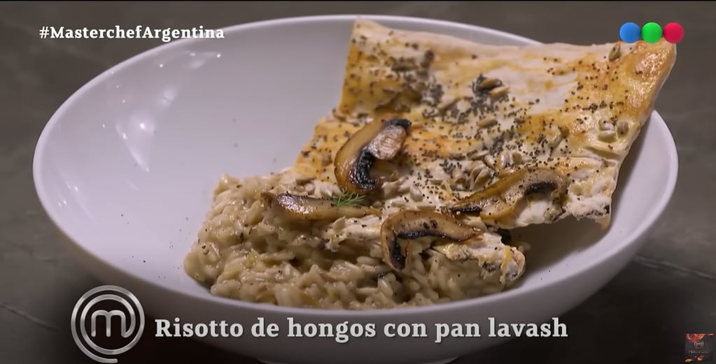 Risotto con pan lavash, el plato crudo de Antonio