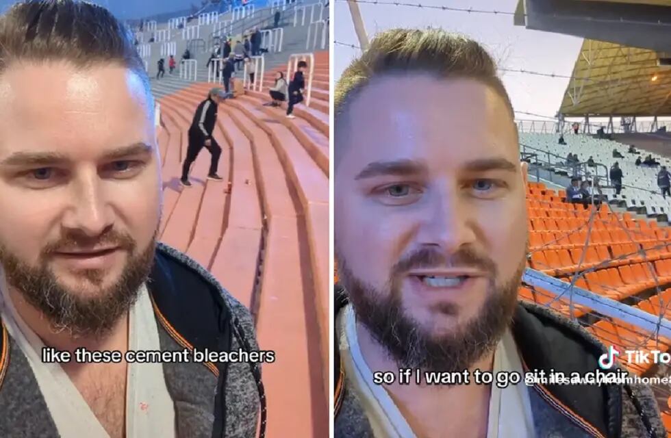 Un extranjero dijo en TikTok que el estadio Malvinas Argentinas es una “basura” y desató la furia de todos (Captura de video)