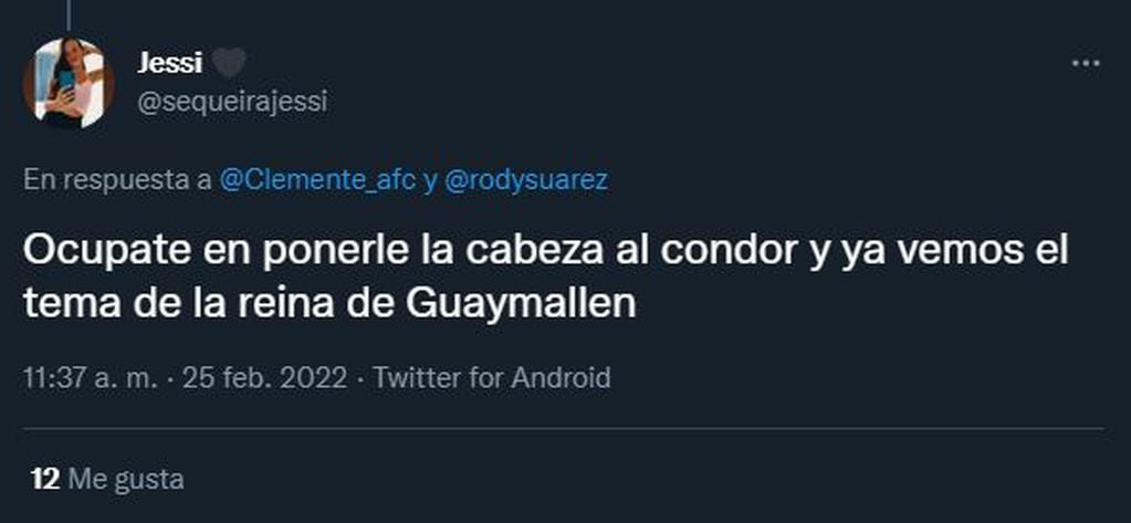 Respuesta al tuit del gobernador Suárez