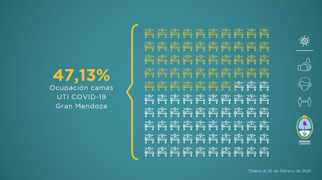 Informe sobre la situación sanitaria de Mendoza en pandemia de la semana del 19 al 25 de febrero 2021
