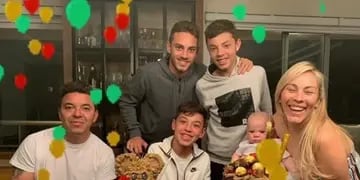 Tras haber eliminado a Boca, de la Copa Libertadores Marcelo Gallardo celebró junto a sus hijos el cumpleaños de su esposa Geraldine.