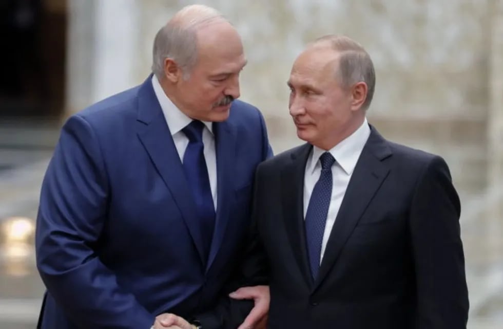Lukashenko y Putin, presidentes de Bielorrusia y Rusia, respectivamente.