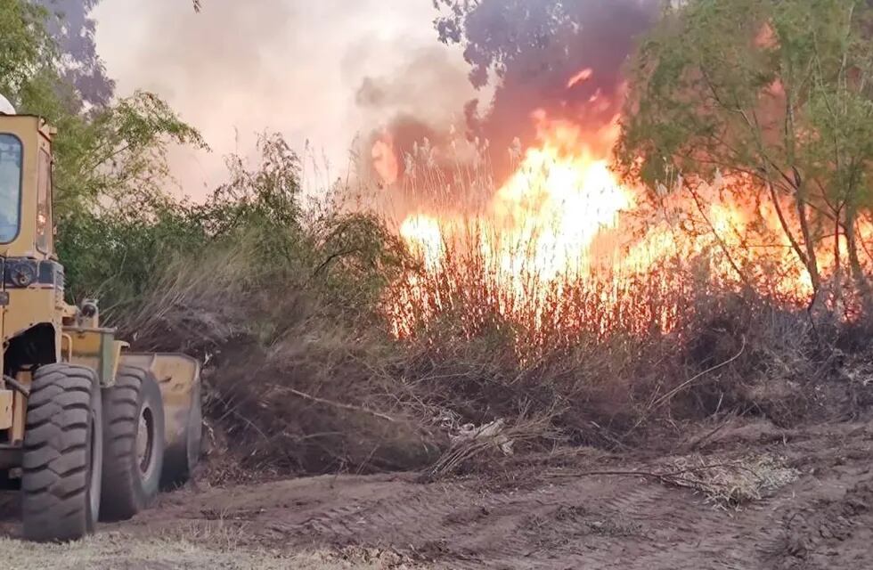El incendio en el Valle Grande afectaron 700 hectáreas: desesperado relato de cómo se lo combatió. Foto: Municipalidad de San Rafael.