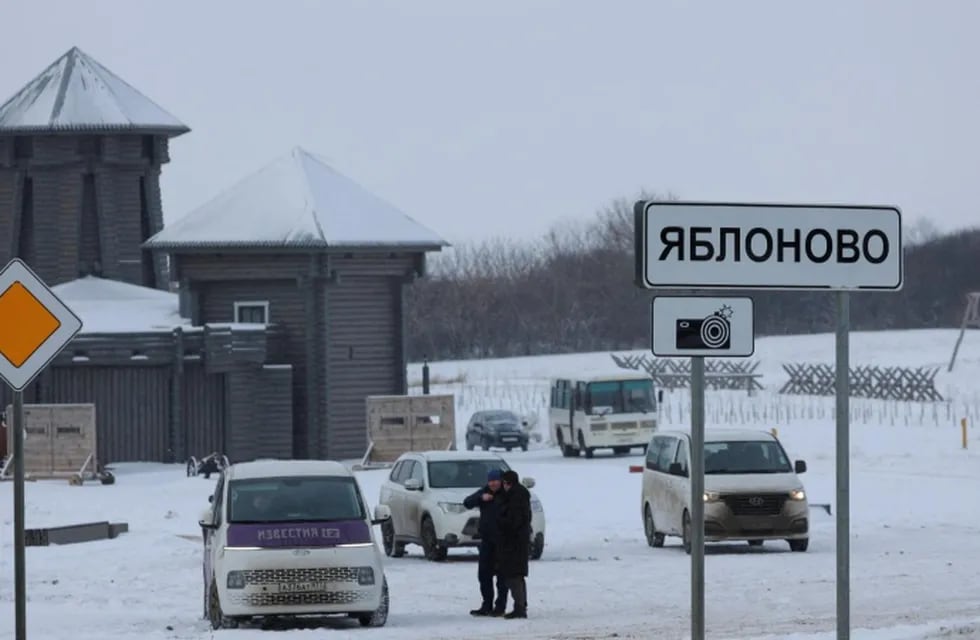 El pueblo ruso de Yablonovo, cerca de donde cayó un avión de transporte militar ruso, en la región de Bélgorod, en la frontera con Ucrania, el 24 de enero de 2024