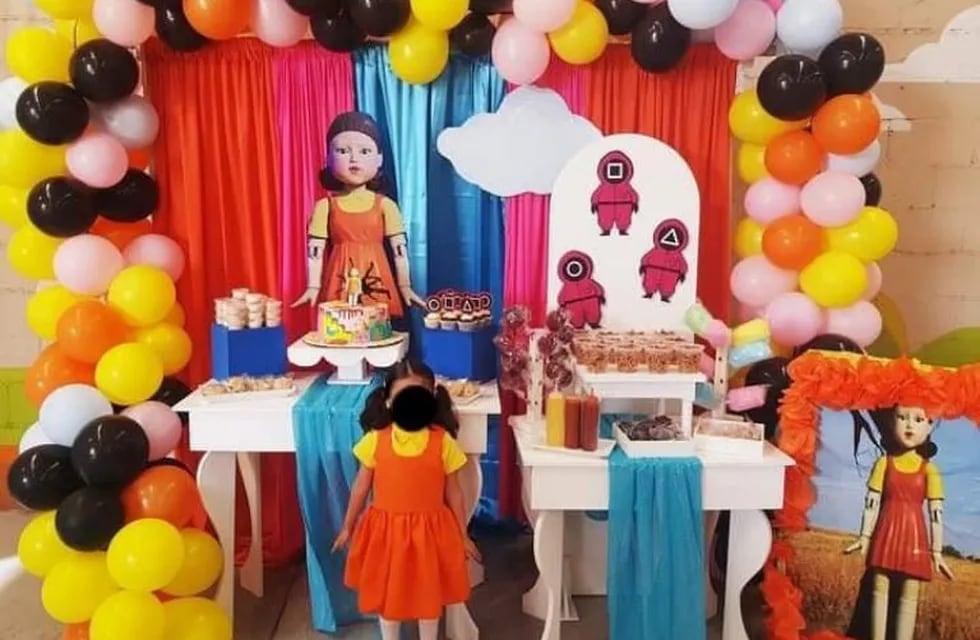 Niña festejó su cumpleaños con temática de la serie “El Juego del Calamar” y generó polémica en las redes sociales