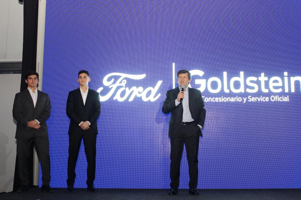 Mauricio, Ignacio y Gabriel Goldstein en la presentación de la nueva Ford Ranger. Foto: Nicolás Guevara