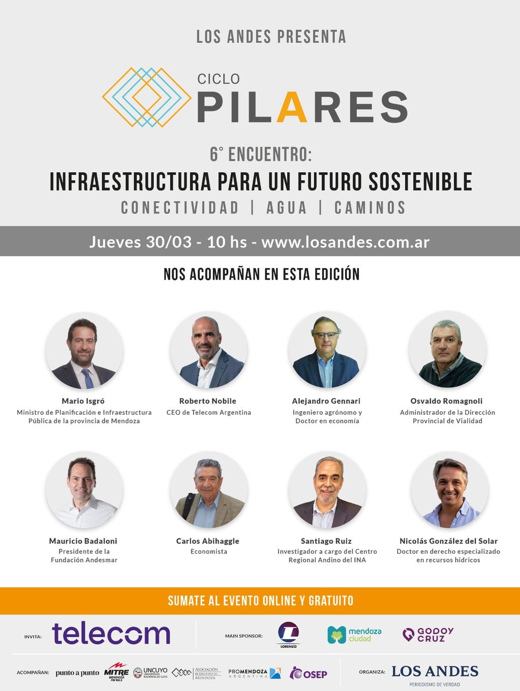 Especialistas debatirán sobre Infraestructura en el próximo ciclo Pilares.