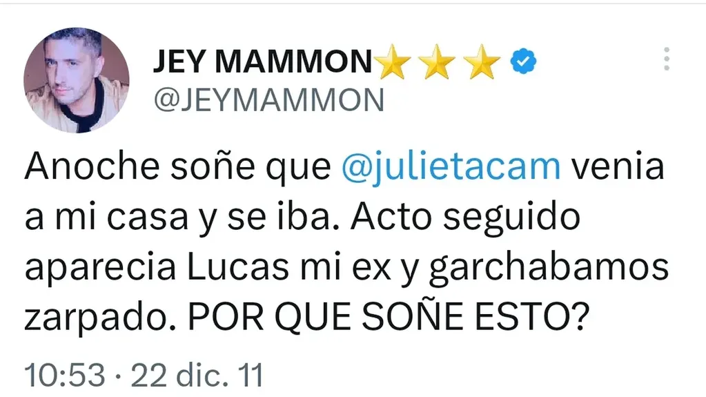 Tuit polémico de Jey Mammón.
