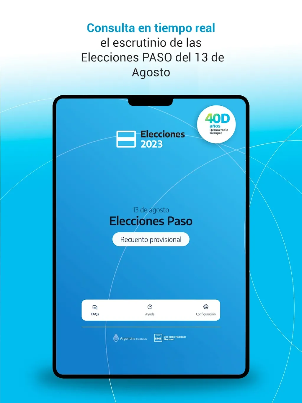 “Elecciones Argentina 2023”, la app que lanzó la DINE. Foto: Google Play