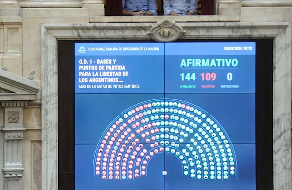 La Cámara de Diputados aprobó en general la ley ómnibus. Foto: Federico Lopez Claro