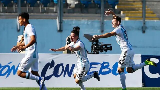 Con goles de Anibal Moreno y Gonzalo Maroni los chicos quedaron como único líderes del Sudamericano y cierran con Brasil.