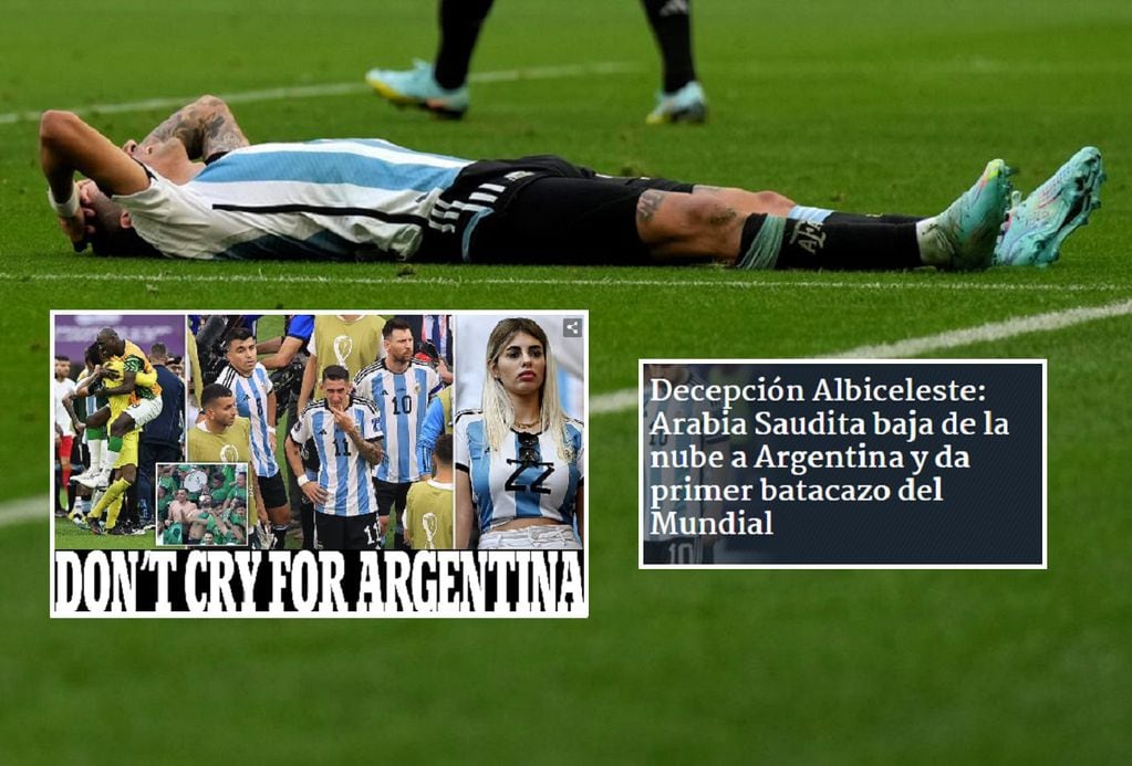 La prensa internacional reaccionó con dureza a la derrota de Argentina frente a Arabia Saudita en el Mundial de Qatar 2022