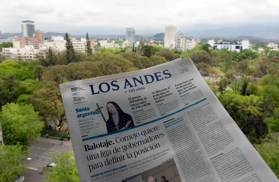 Edición impresa de Diario Los Andes. Foto: Orlando Pelichotti / Los Andes