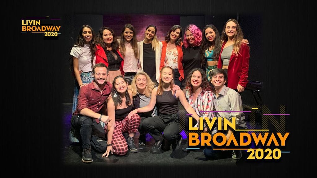 El grupo de artistas de Livin Broadway que viajó junto a Florencia a principios de año.