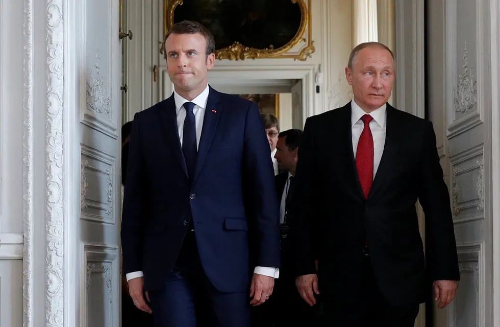Emmanuel Macron y Vladimir Putin, presidentes de Francia y Rusia, respectivamente.