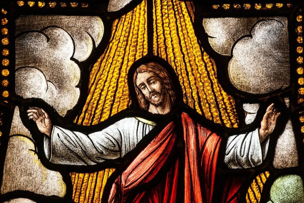 Ascensión Jesús vitral