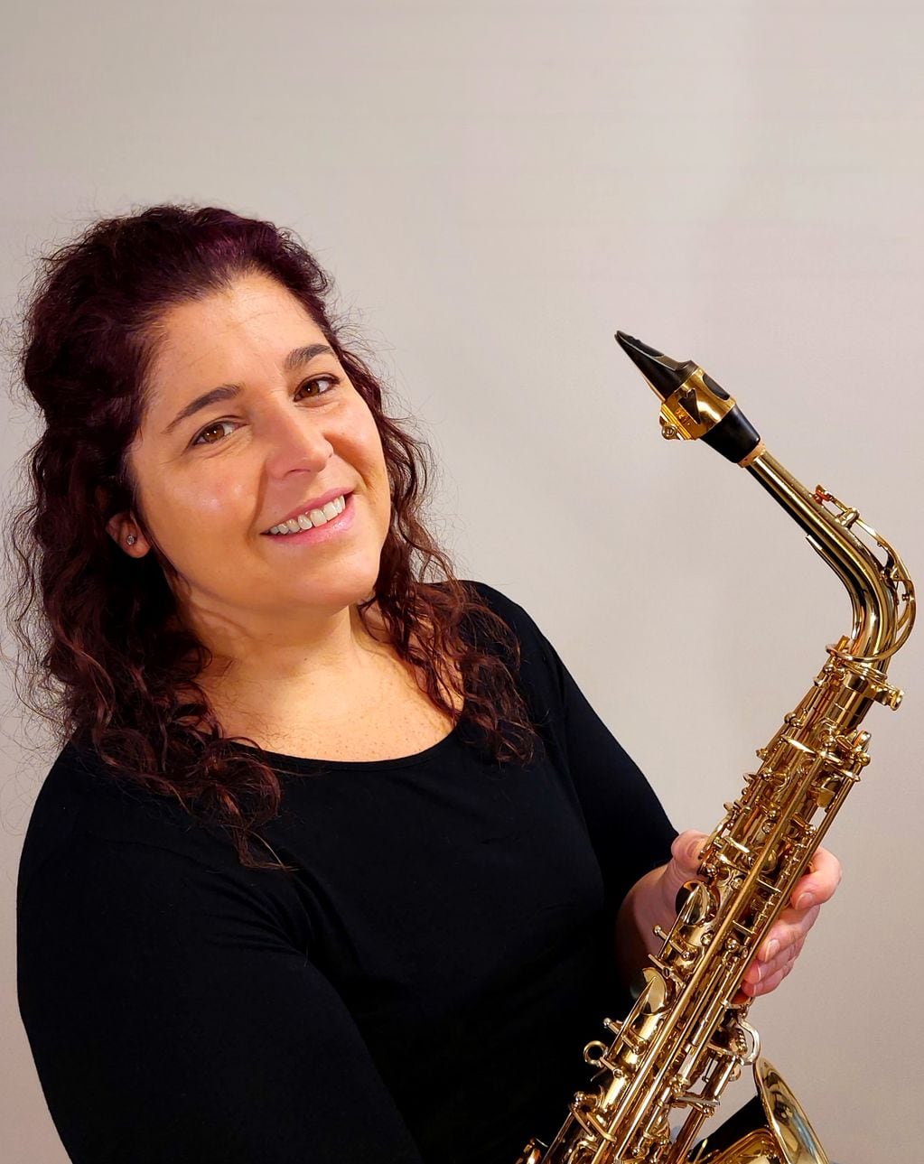 La saxofonista sanjuanina Mariana Cuadra