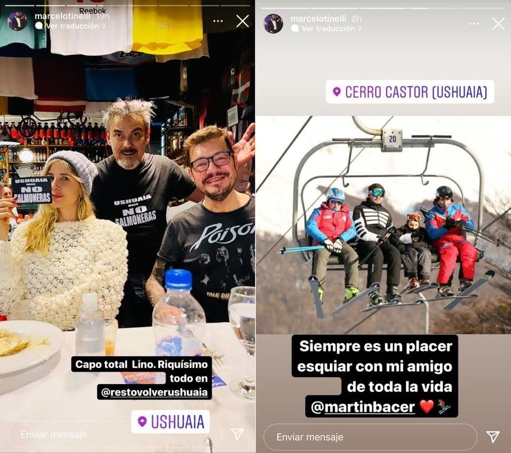 Las vacaciones en Ushuaia de Marcelo Tinelli, Guillermina Valdés y Lolo