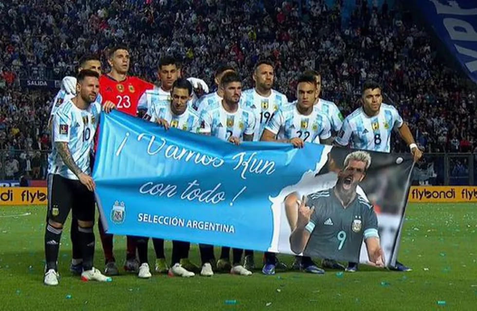 Mensaje de apoyo de la Selección Argentina para el Kun Agüero. / Gentileza.