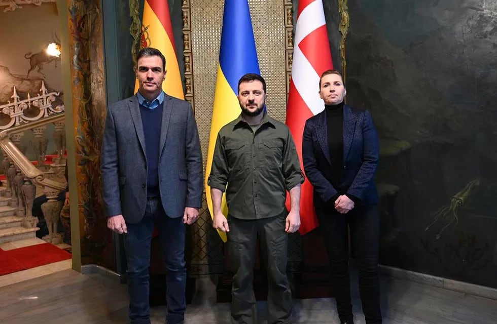 Sánchez - Zelenski - Frederiksen
Mandatarios de España, Ucrania y Dinamarca, respectivamente.
